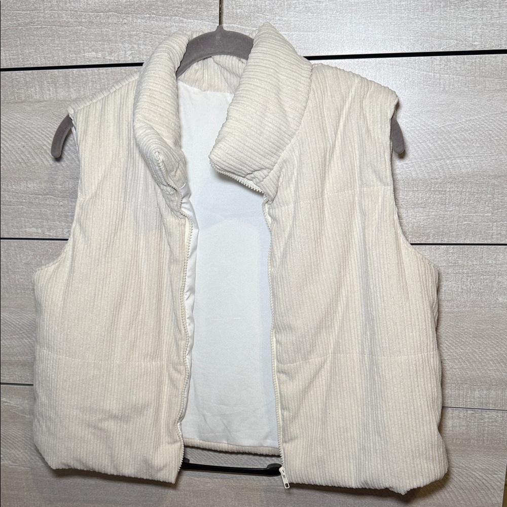 SHEIN Cream Puffer Vest